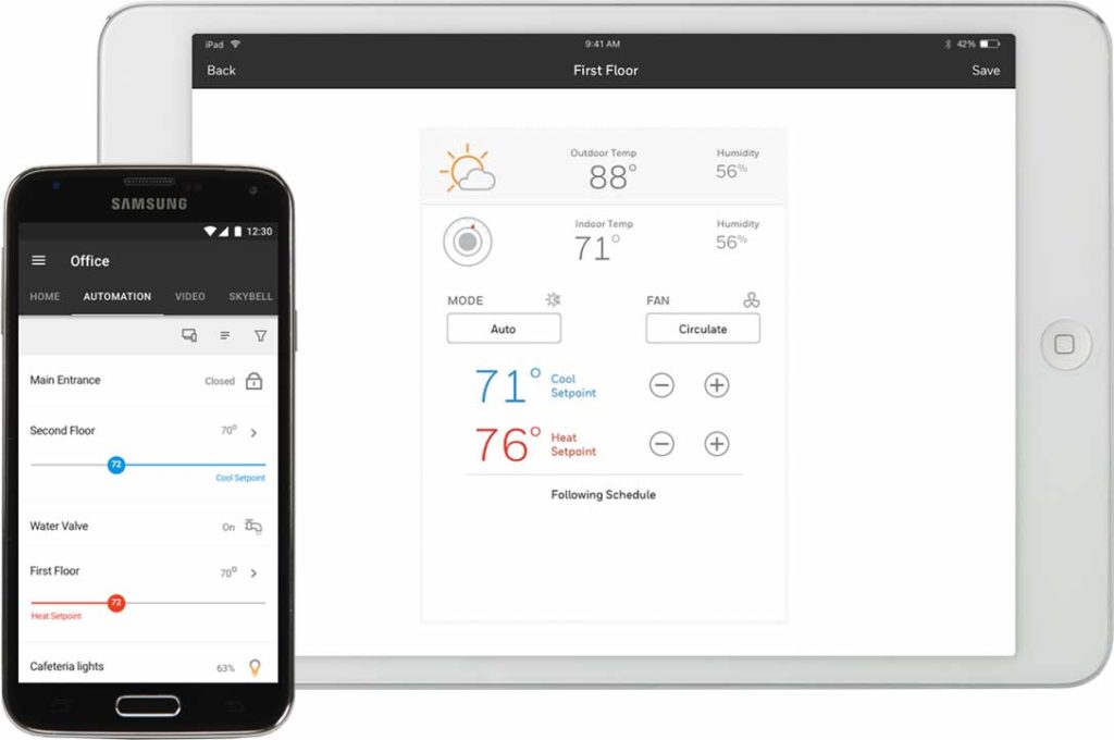 Total Connect App on Tablet and Phone