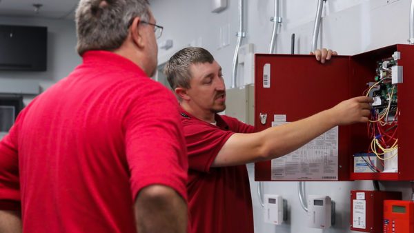eps trainer showing trainee fire panel