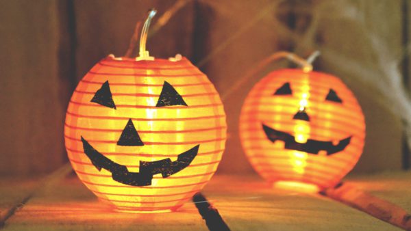 two jack-o'-lanterns