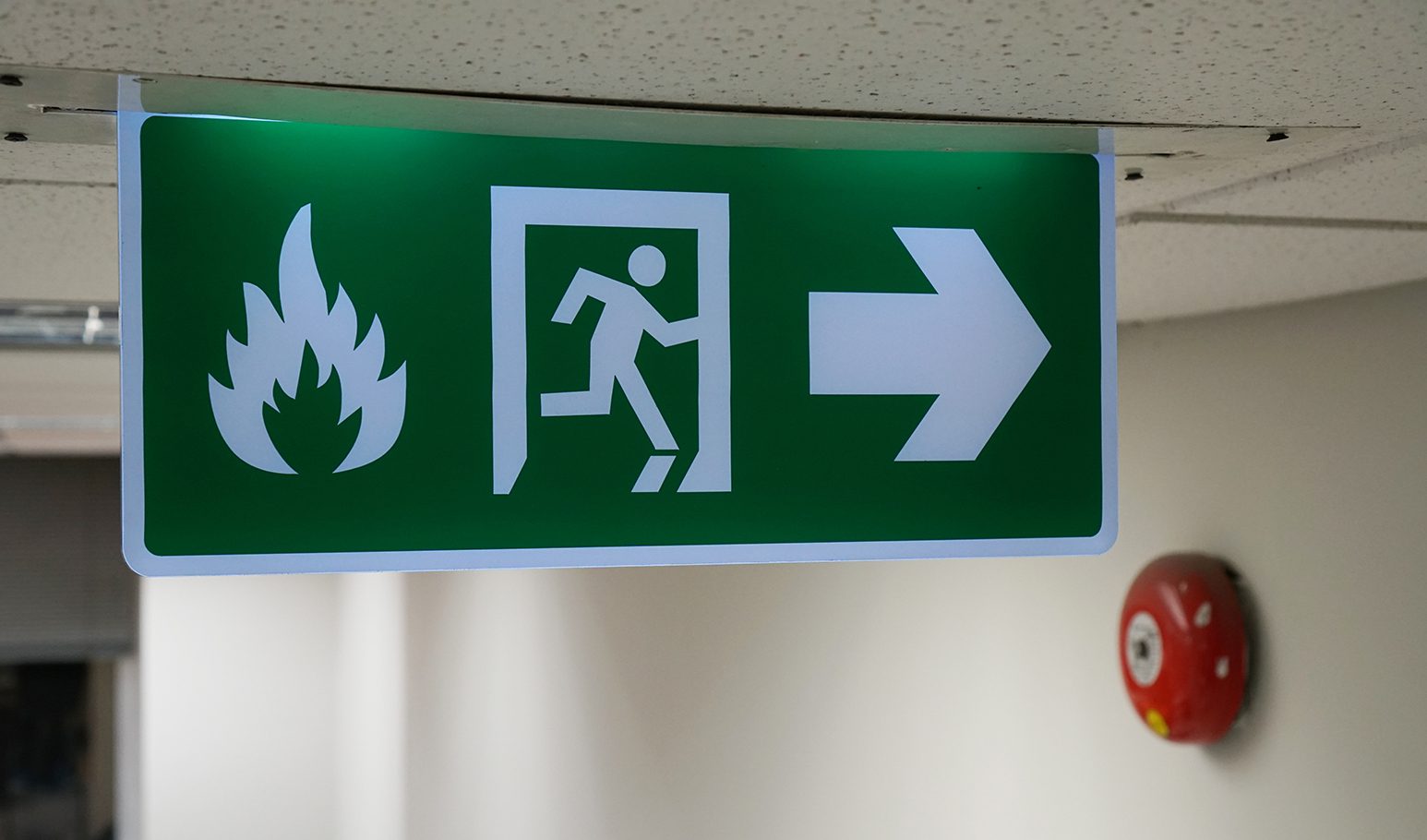 business fire evacuation sign