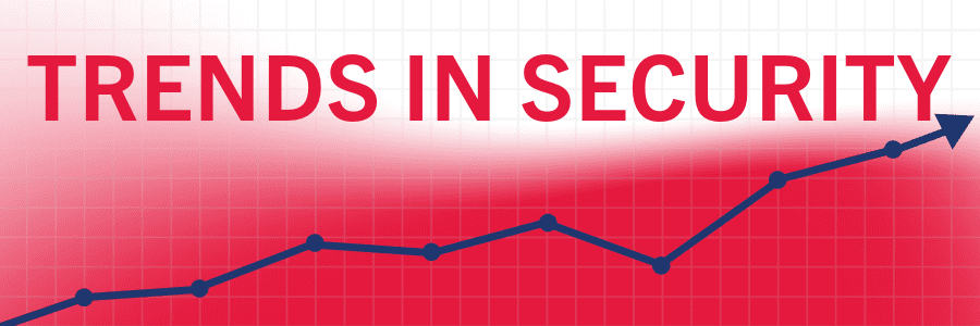 Page title on graph paper that reads "trends in security".